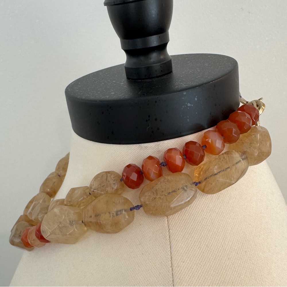 Gorgeous Quartz Double Strand with Brooch Accent - Picture 6 of 11